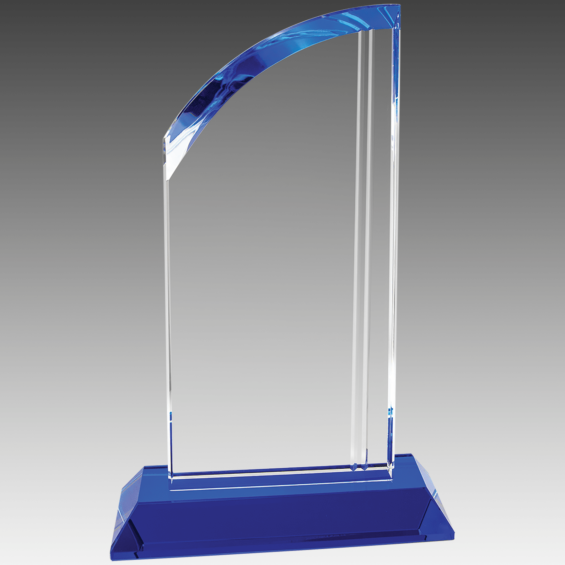 8.75" Crystal Arch with Blue Base