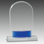 7.75" Crystal Arch with Blue Accent