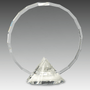 6.5" Clear Round Crystal on Clear Diamond Base