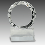 4" Round Facet Crystal on Clear Pedestal Base
