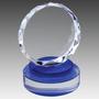 5" Round Facet Crystal on Blue & Clear Round Base