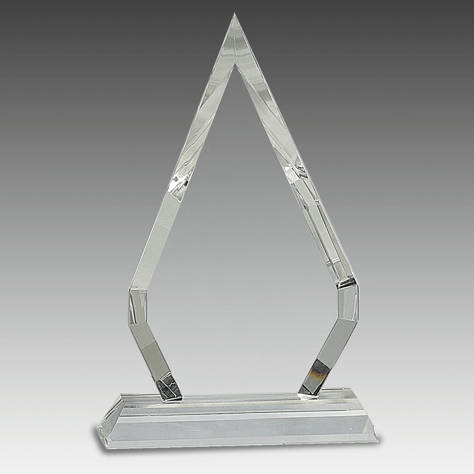 8.5" Crystal Diamond on Clear Pedestal Base