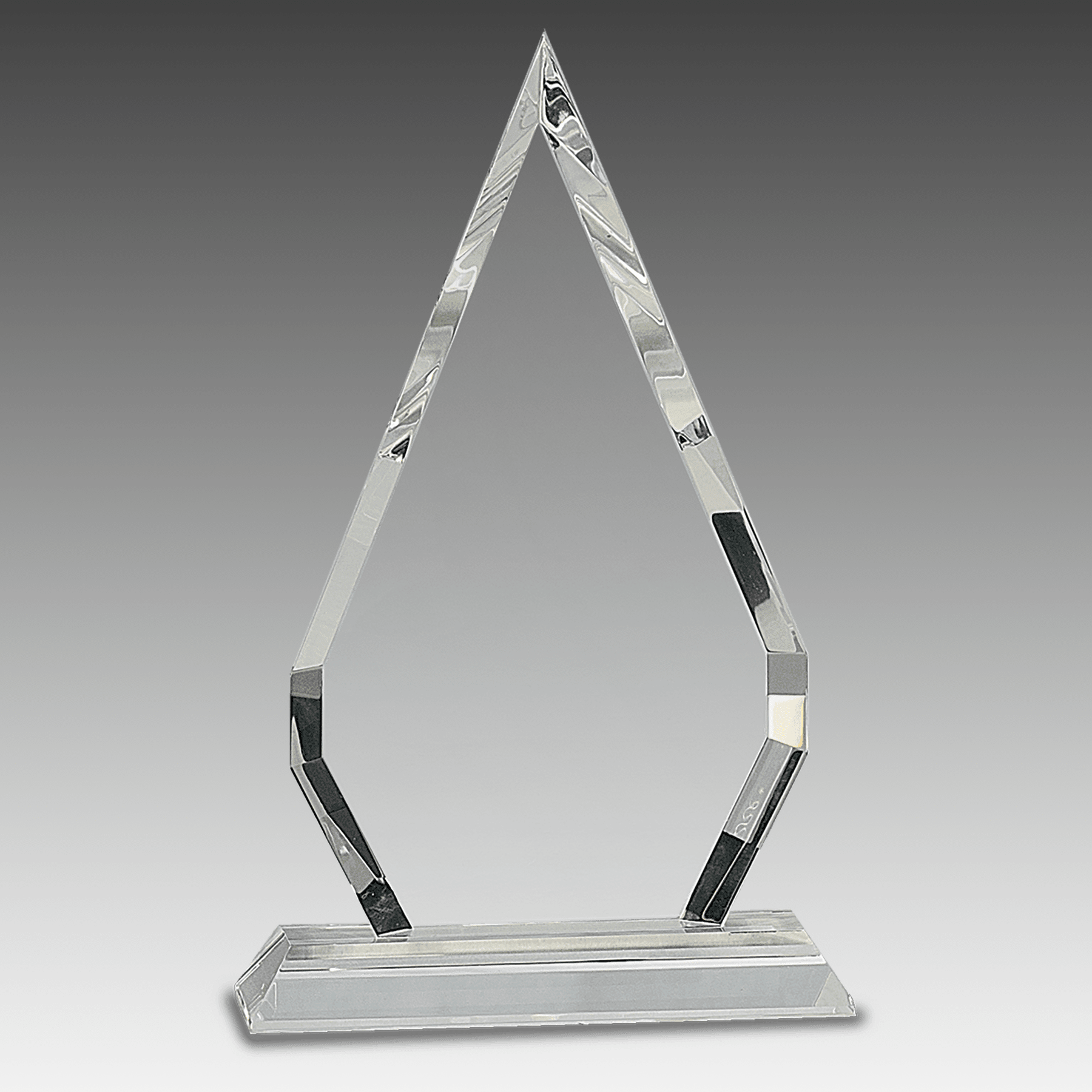 10" Crystal Diamond on Clear Pedestal Base