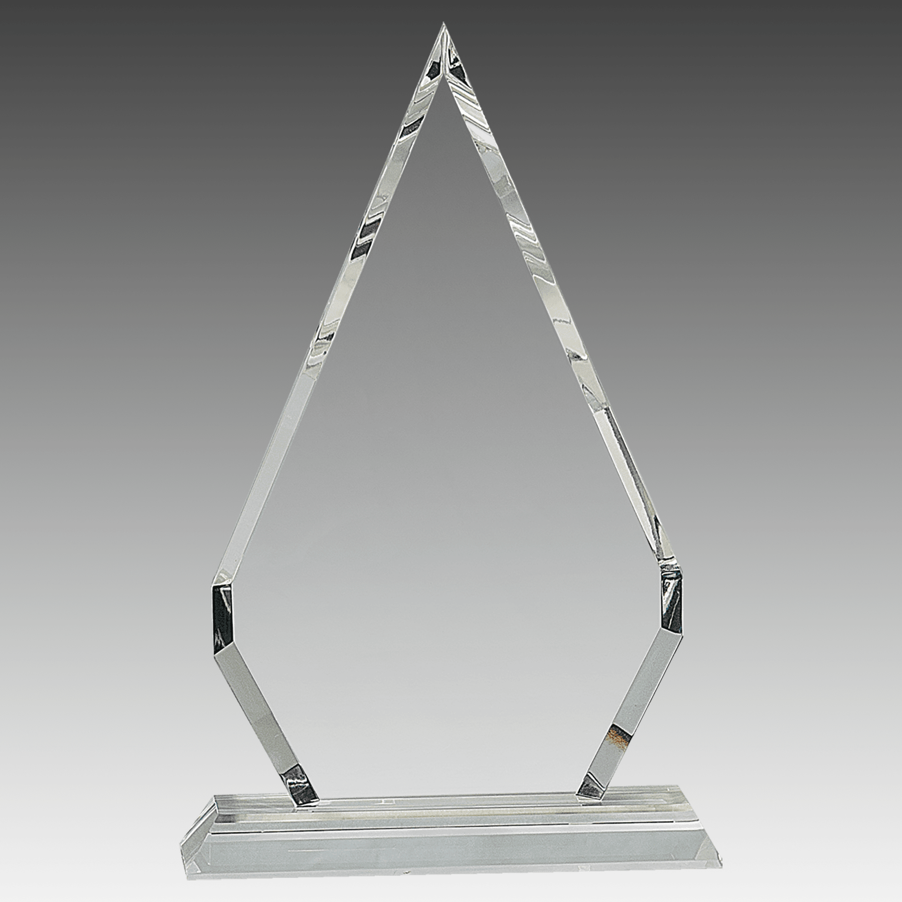 10.75" Crystal Diamond on Clear Pedestal Base