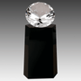 7.75" Crystal Diamond on Black Crystal Pedestal