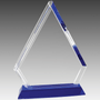 9.75" Crystal Diamond on Blue Pedestal Base