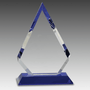 9" Clear Crystal Diamond on Blue Pedestal Base