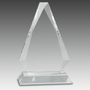 8" Clear Crystal Triangle on Clear Pedestal Base