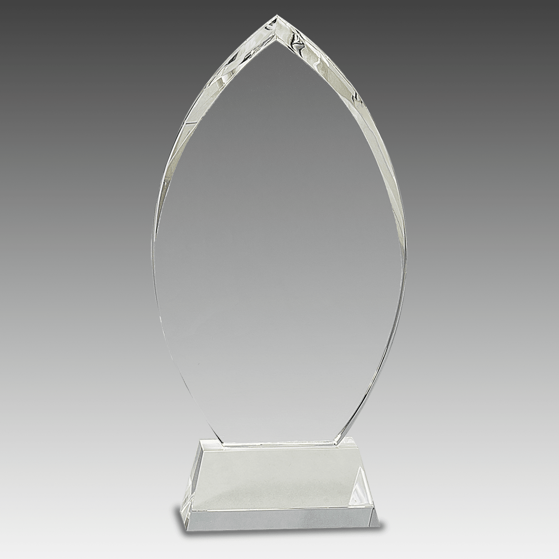 10.25" Crystal Oval on Clear Base