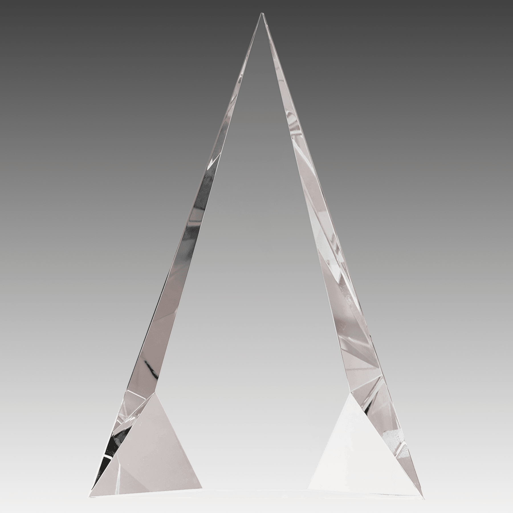 7" x 10" Crystal Facet Triangle