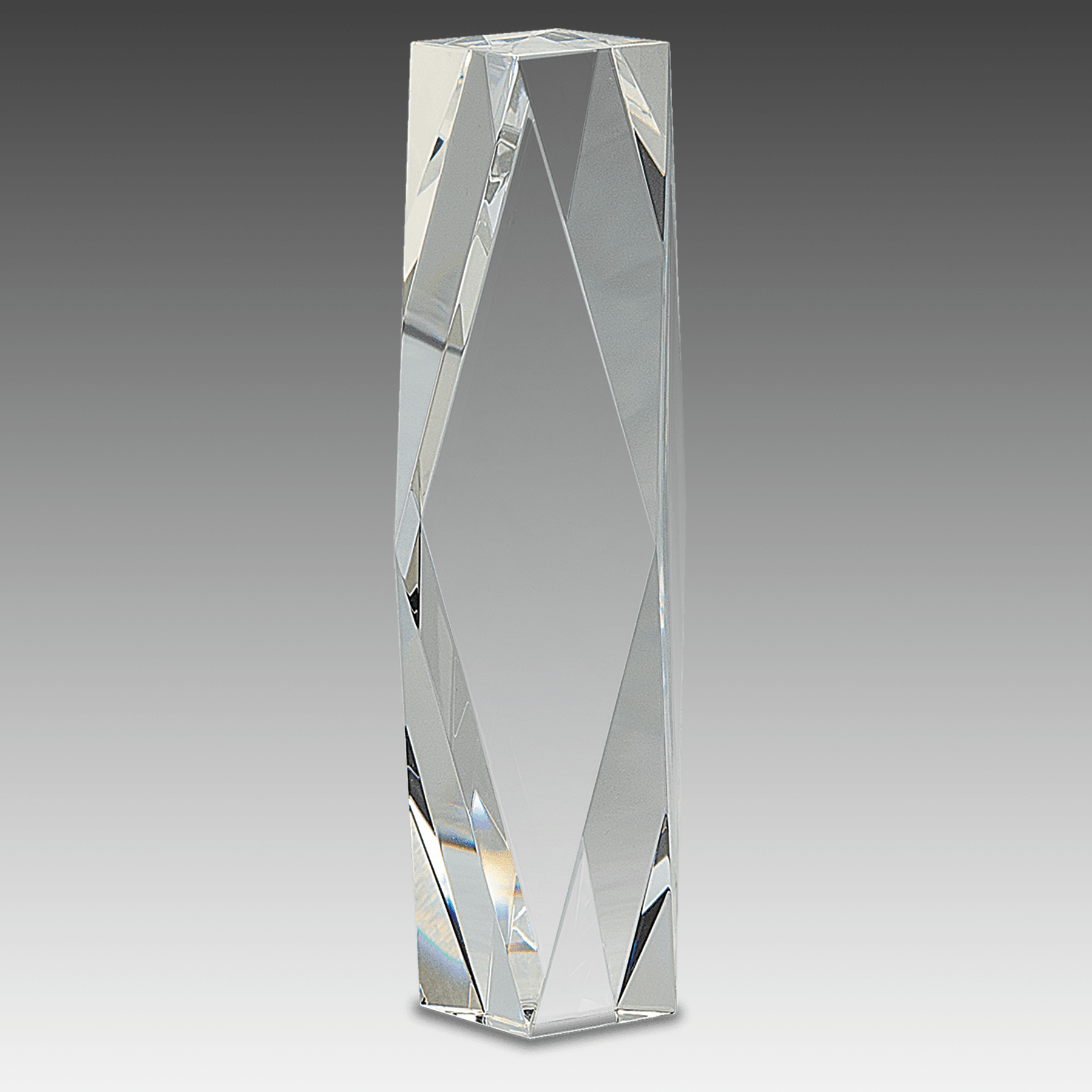 10" Clear Crystal Facet Tower