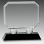 6" Rectangle Crystal on Black Pedestal Base