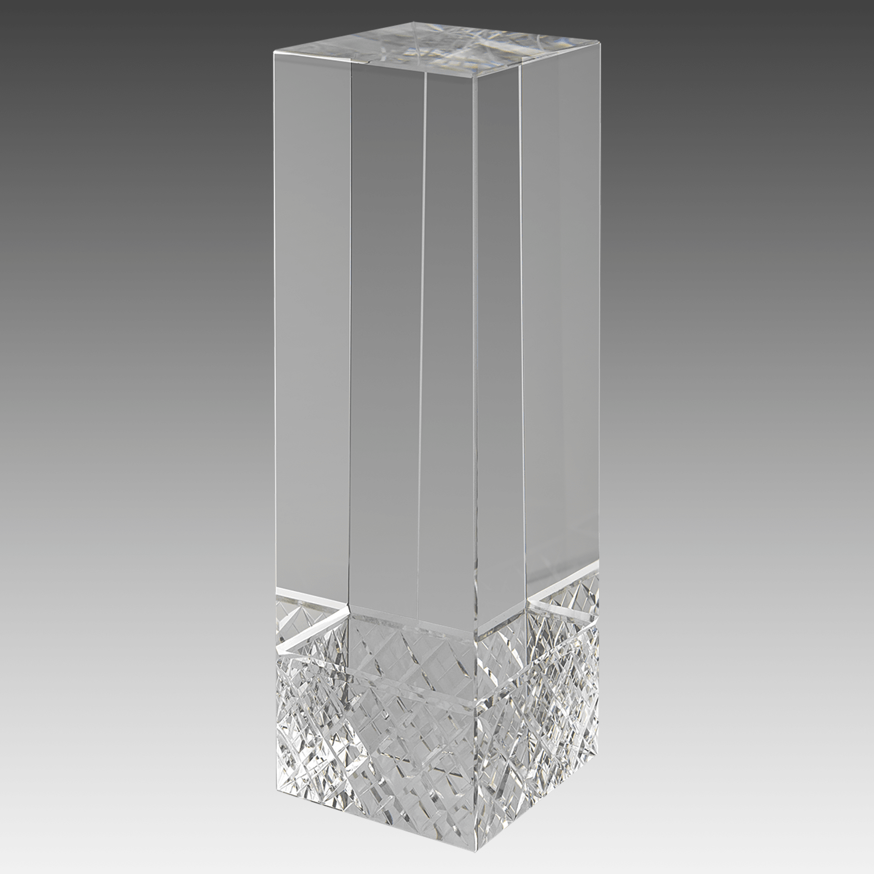 7.75" Crystal Rectangle with Jewel Base