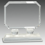 6" Rectangle Crystal on Clear Pedestal Base