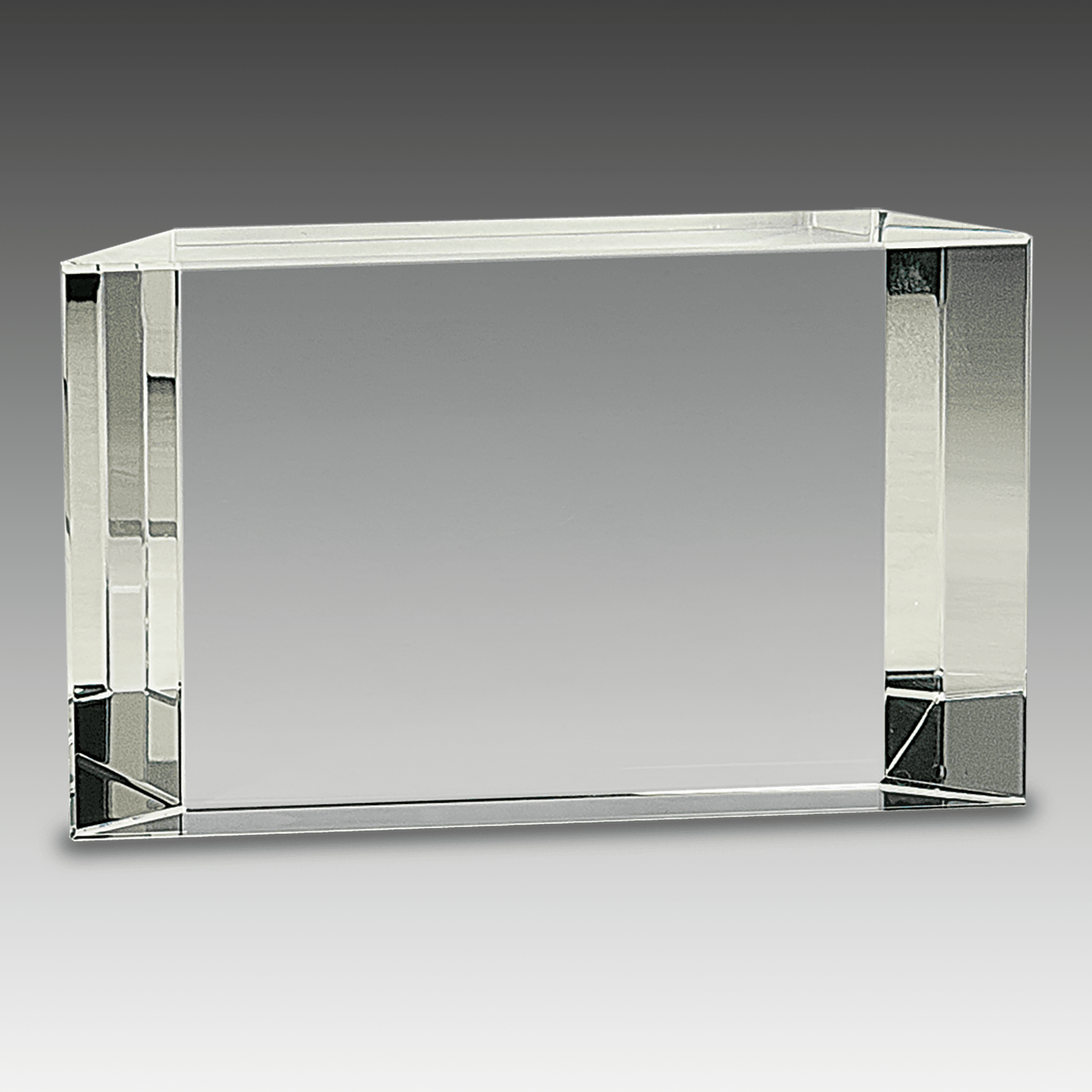 6" x 3.5" Clear Crystal Facet Block