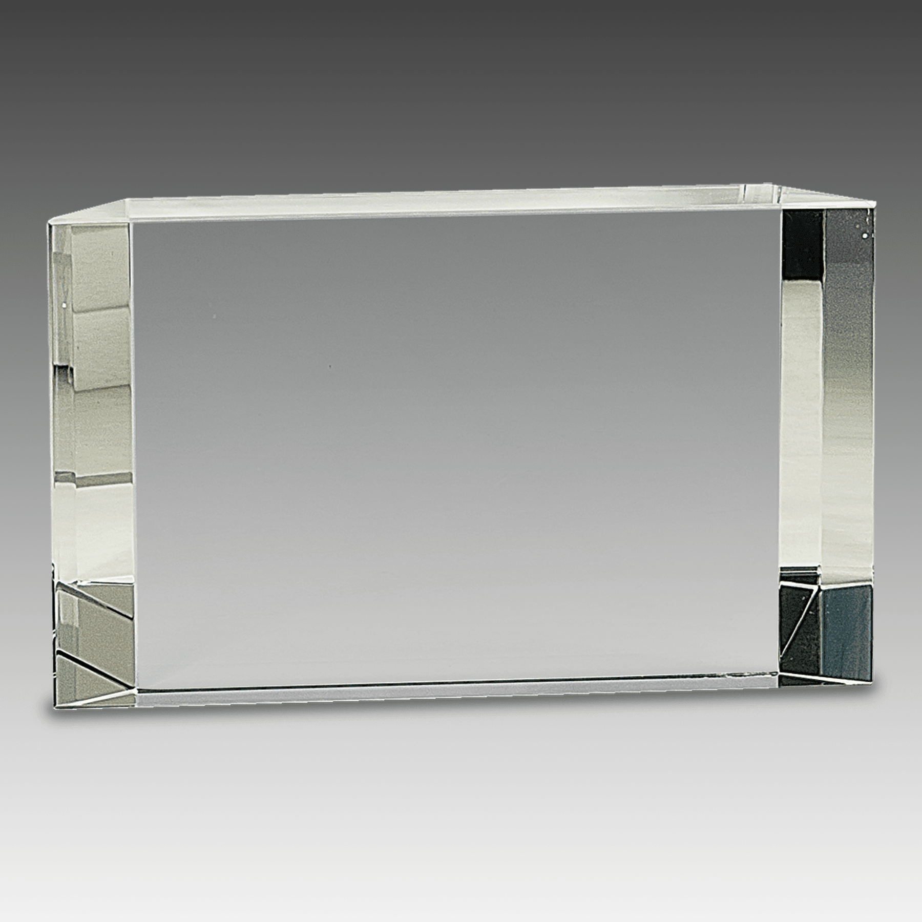 7" x 4.25" Clear Crystal Facet Block