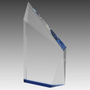 9" Crystal Beveled Peak with Blue Bottom
