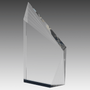 9" Crystal Beveled Peak with Black Bottom