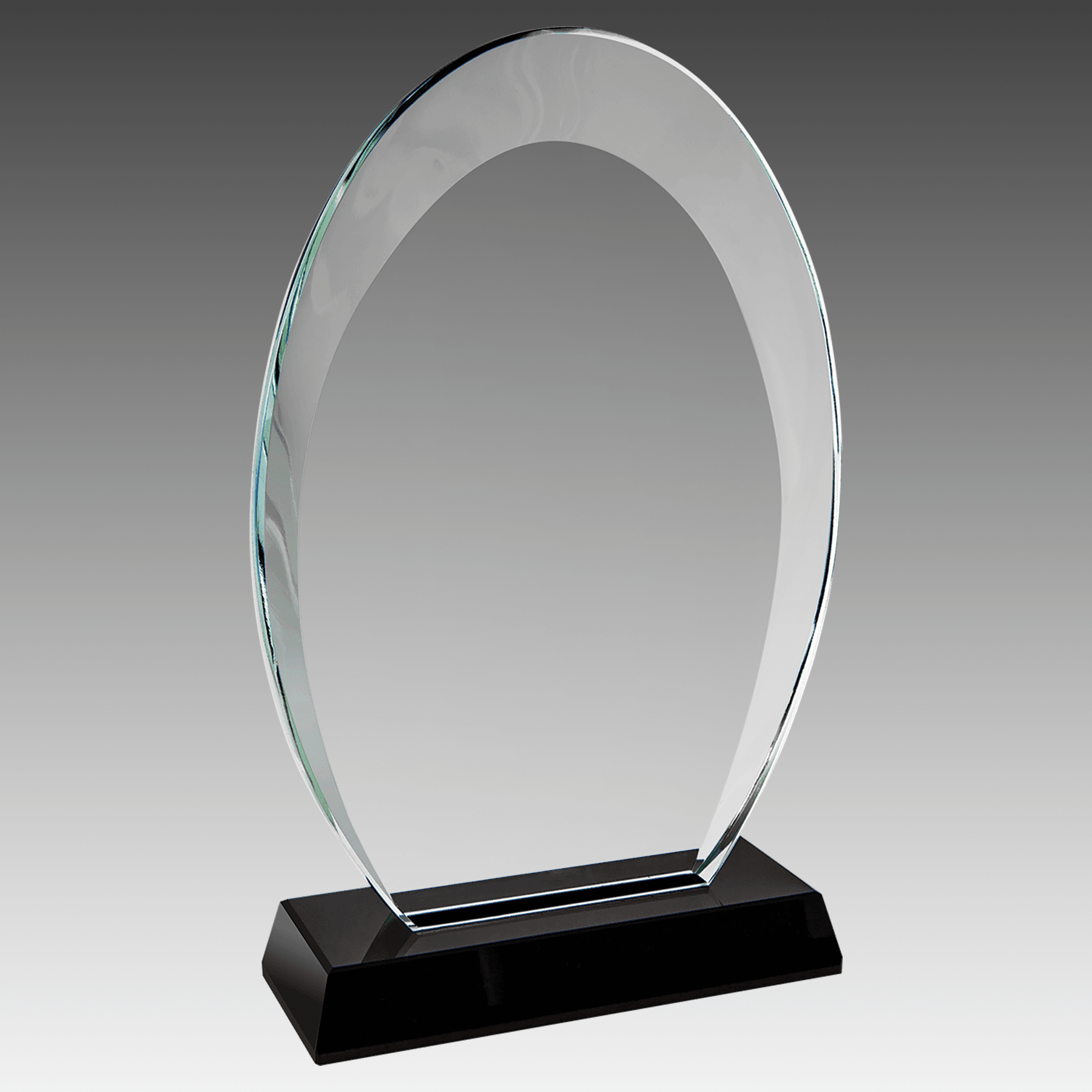 8" Oval Halo Glass with Black Base