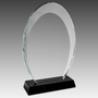 8" Oval Halo Glass with Black Base