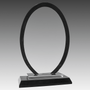 7.5" Oval Black Regal Glass