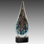 15.5" Multi-Color Hollow Raindrop Art Glass