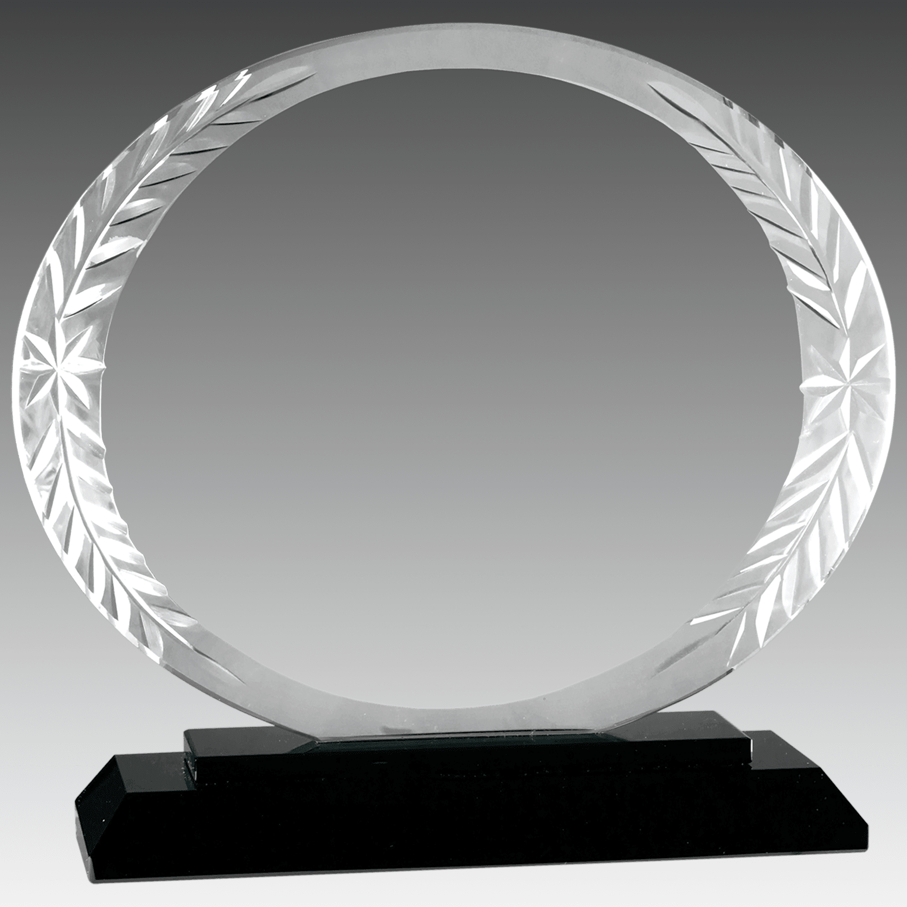5.75" Oval Accent Glass on Black Base