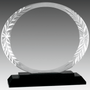 5.75" Oval Accent Glass on Black Base