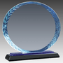 5.75" Oval Accent Glass on Blue & Black Base