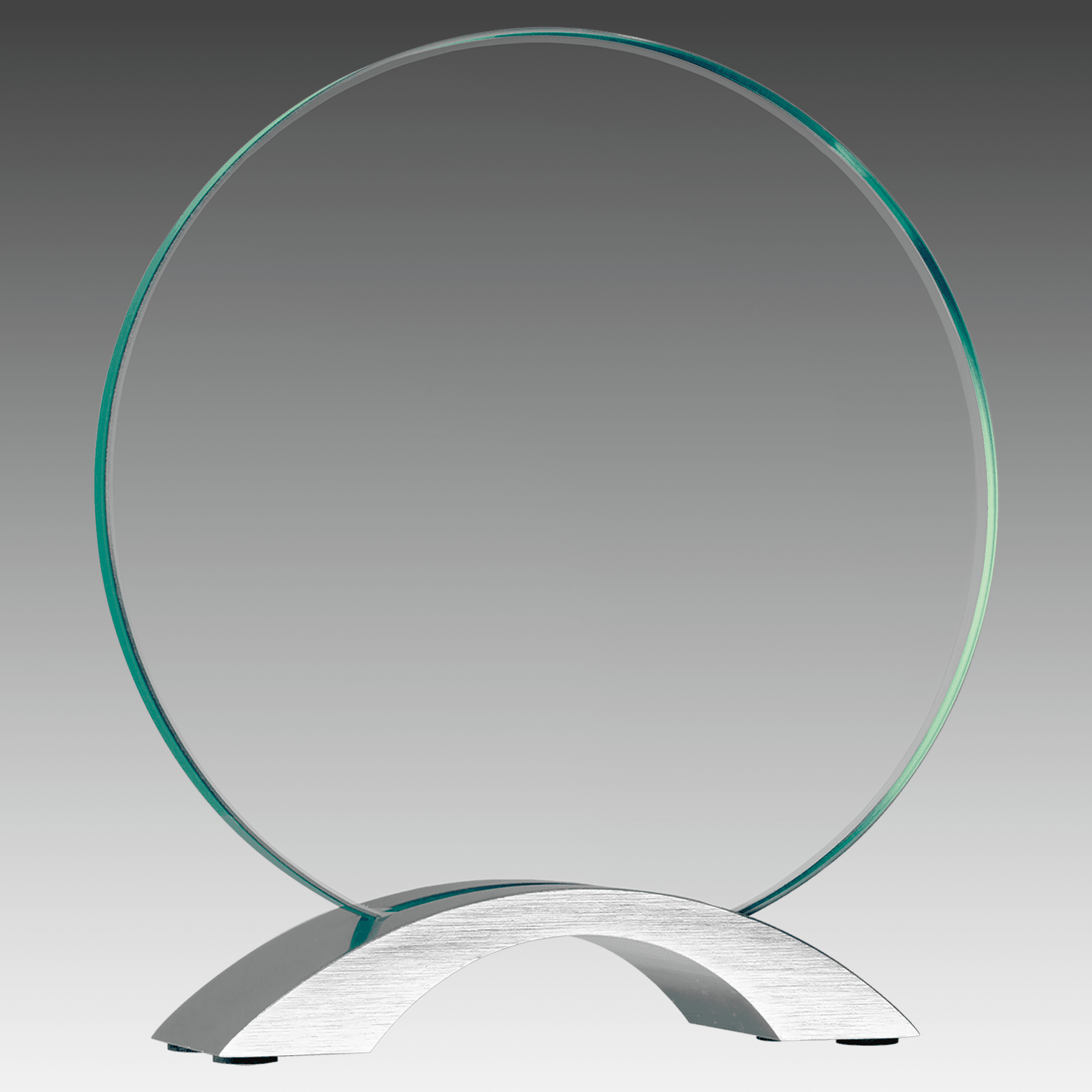 7.25" Round Cosmic Glass with Silver Base