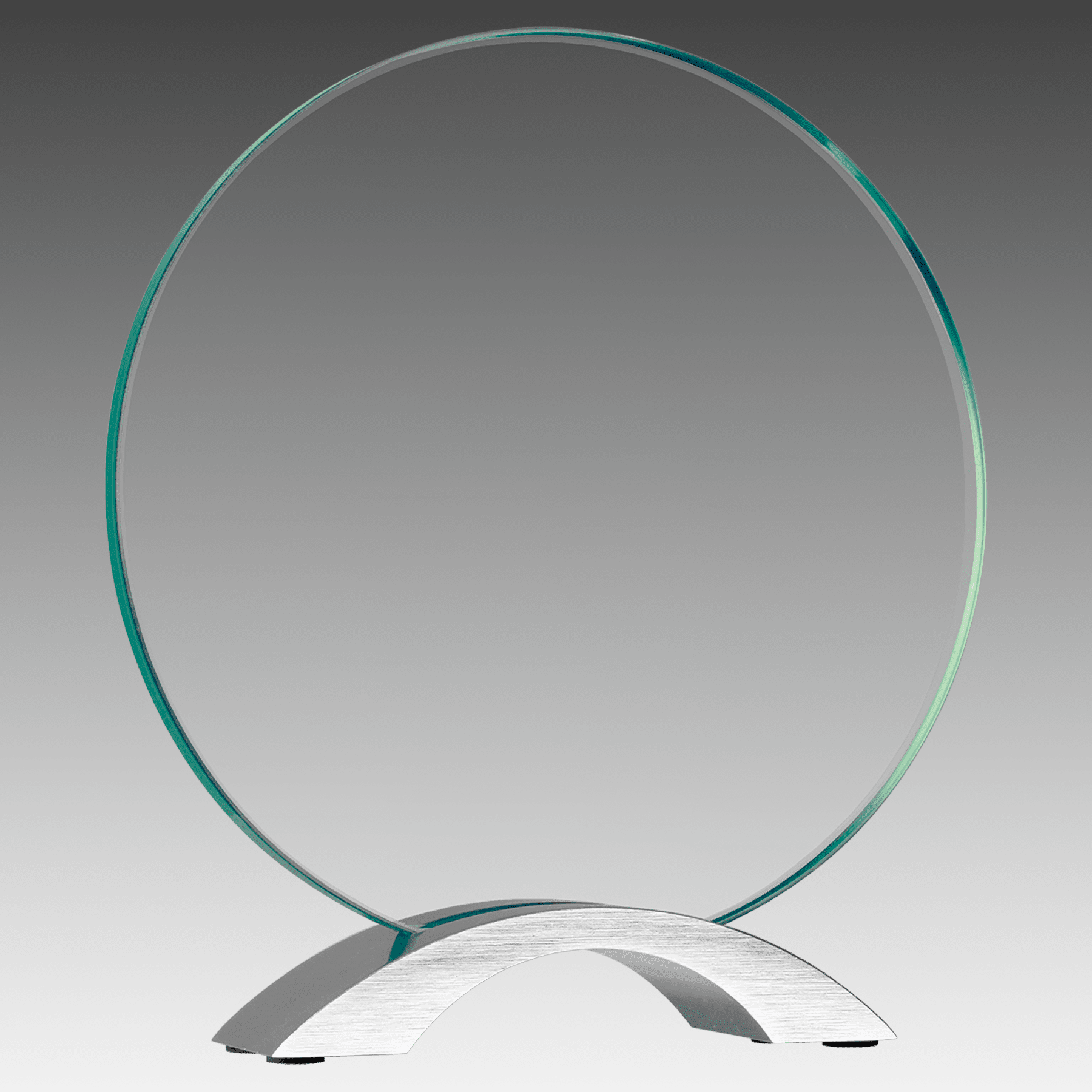 8.5" Round Cosmic Glass with Silver Base