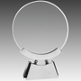 7.75" Round Voyager Glass with Silver/Black Base