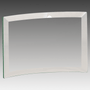 6" x 4" x.25" Beveled Jade Glass Crescent