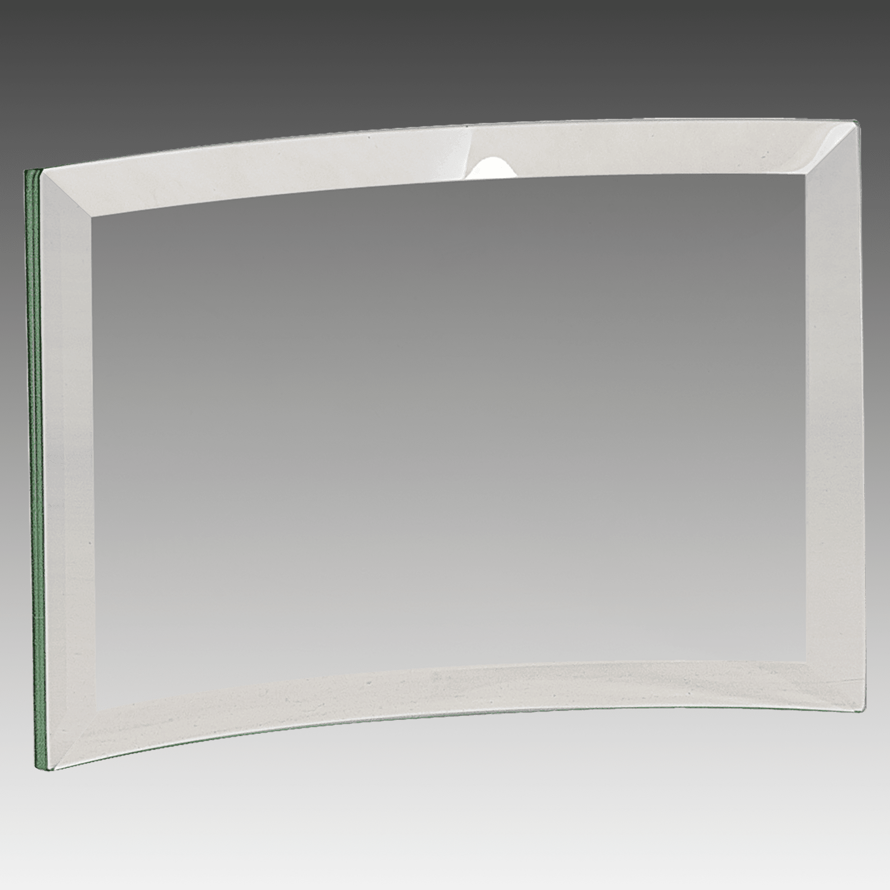 6" x 4" x.4" Jade Glass Crescent