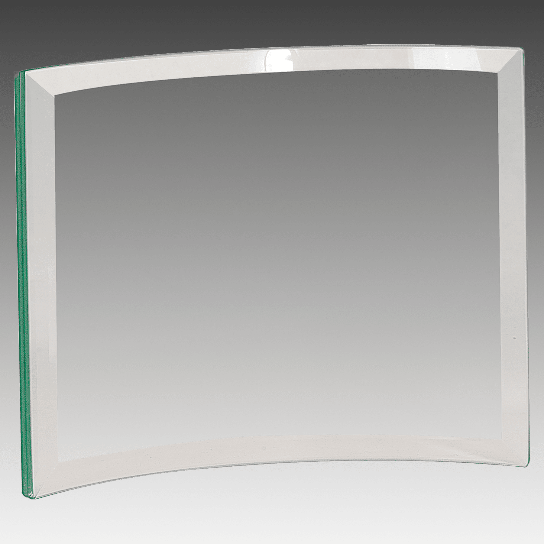 8" x 6" x.4" Jade Glass Crescent