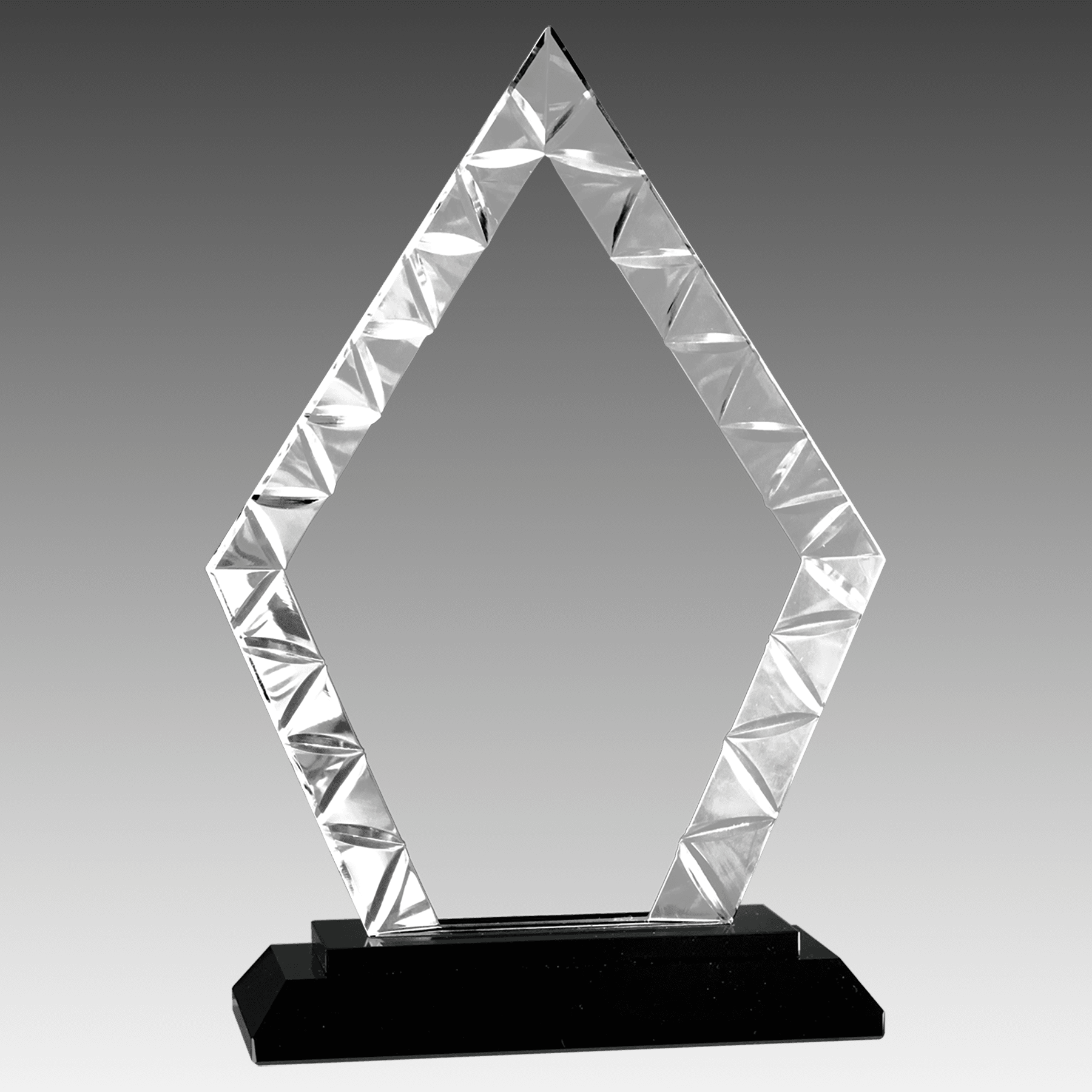 7.5" Diamond Accent Glass on Black Base