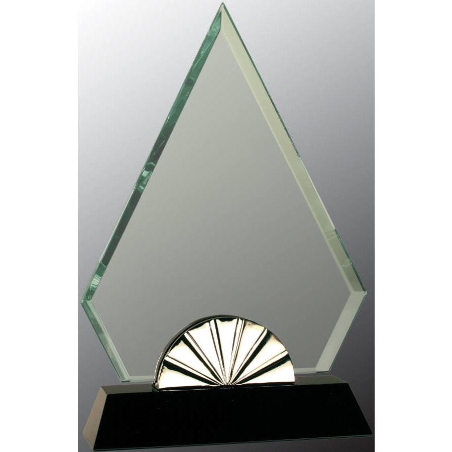 9" Diamond Horizon Glass with Black Base