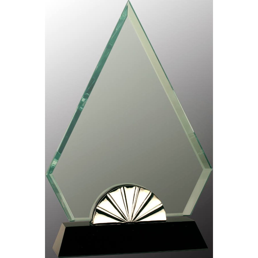 9.75" Diamond Horizon Glass with Black Base