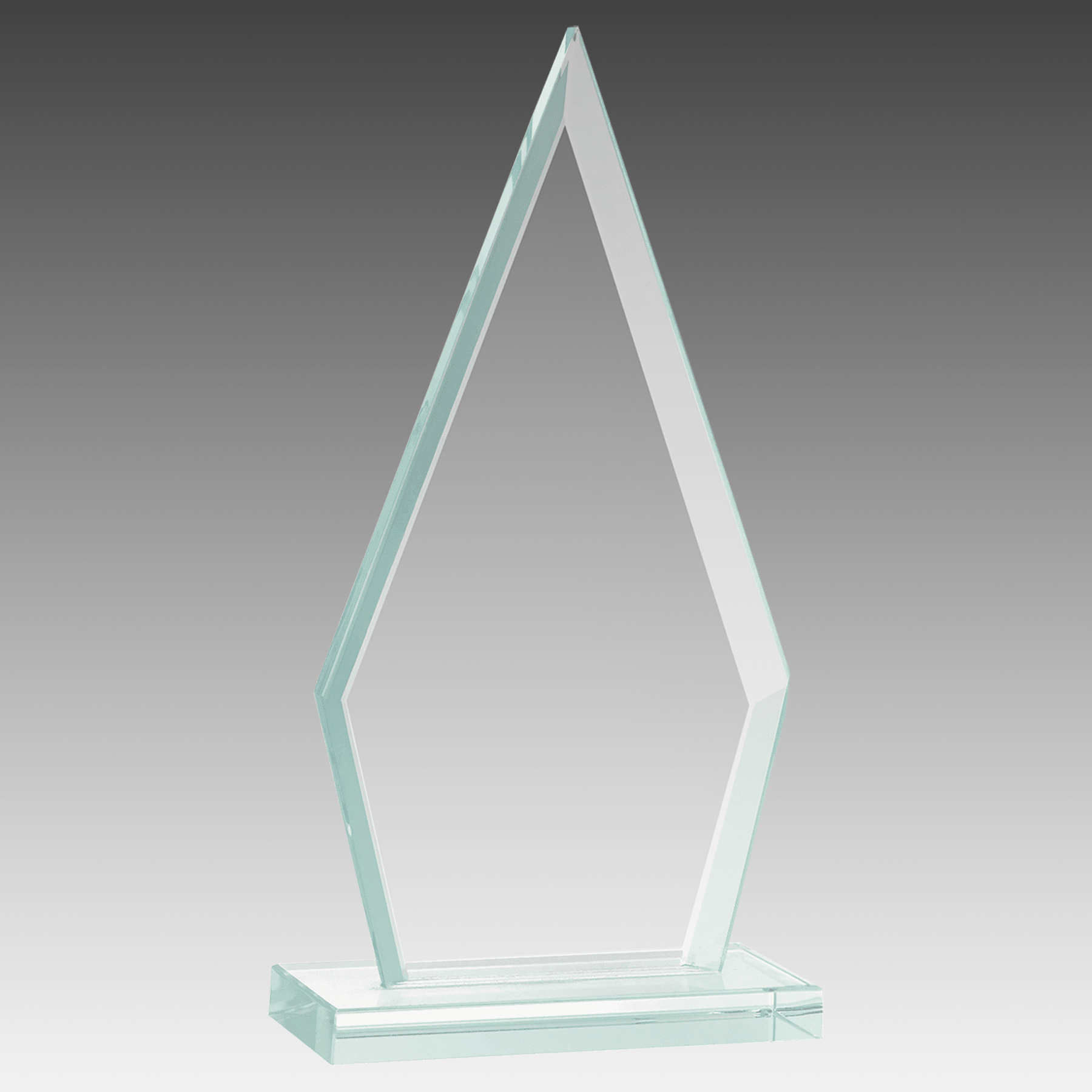6.75" Triangle Jade Glass Award
