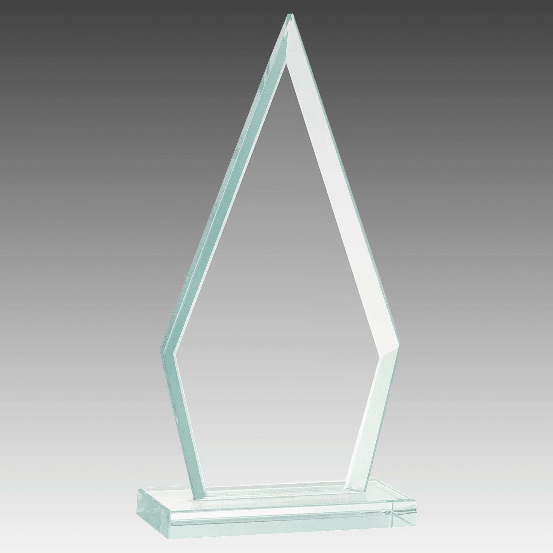 8.5" Triangle Jade Glass Award