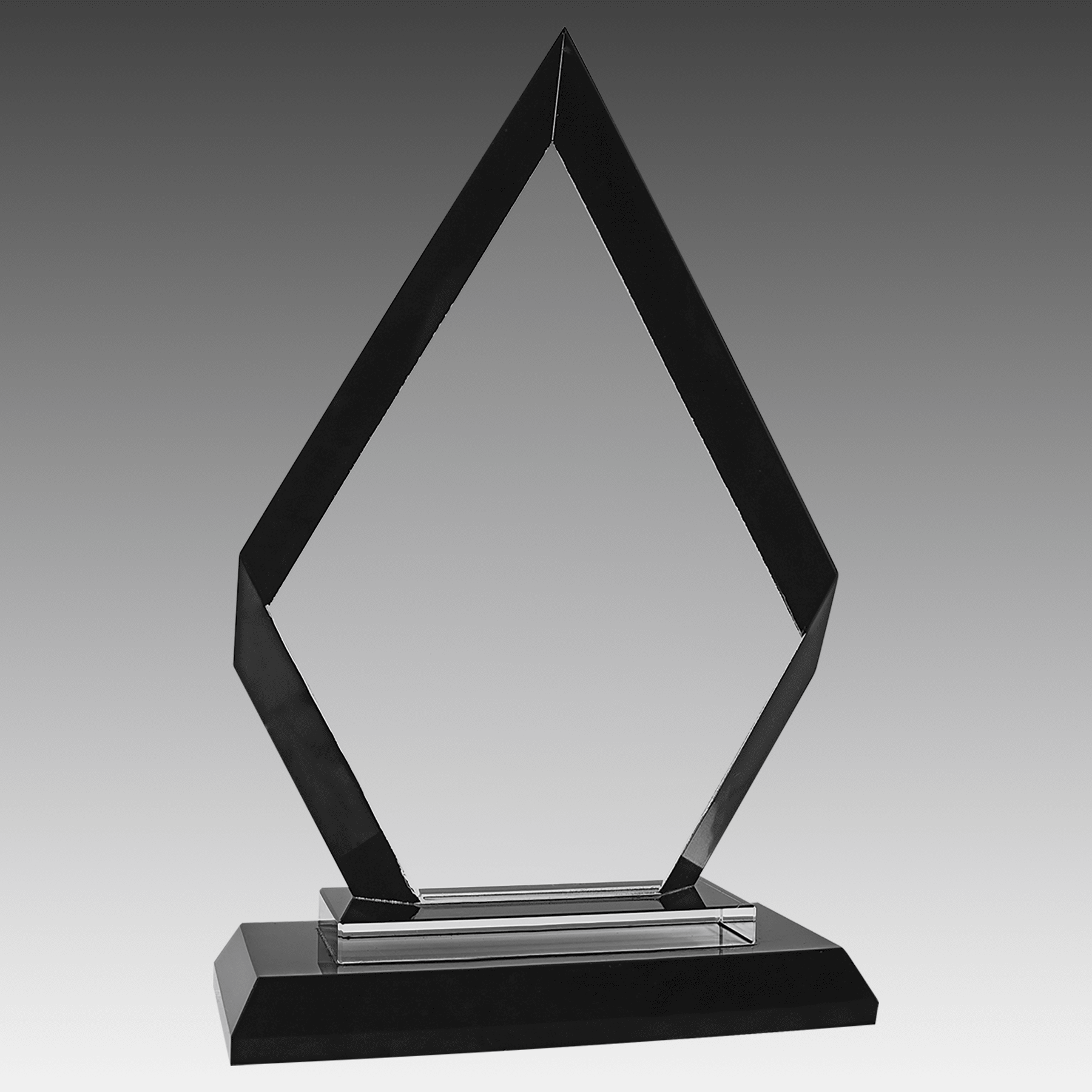 7.5" Diamond Black Regal Glass