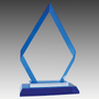 7.5" Diamond Blue Regal Glass