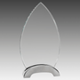 7.5" Oval Platinum Glass with Arch Metal Base