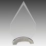 7.5" Diamond Platinum Glass with Arch Metal Base