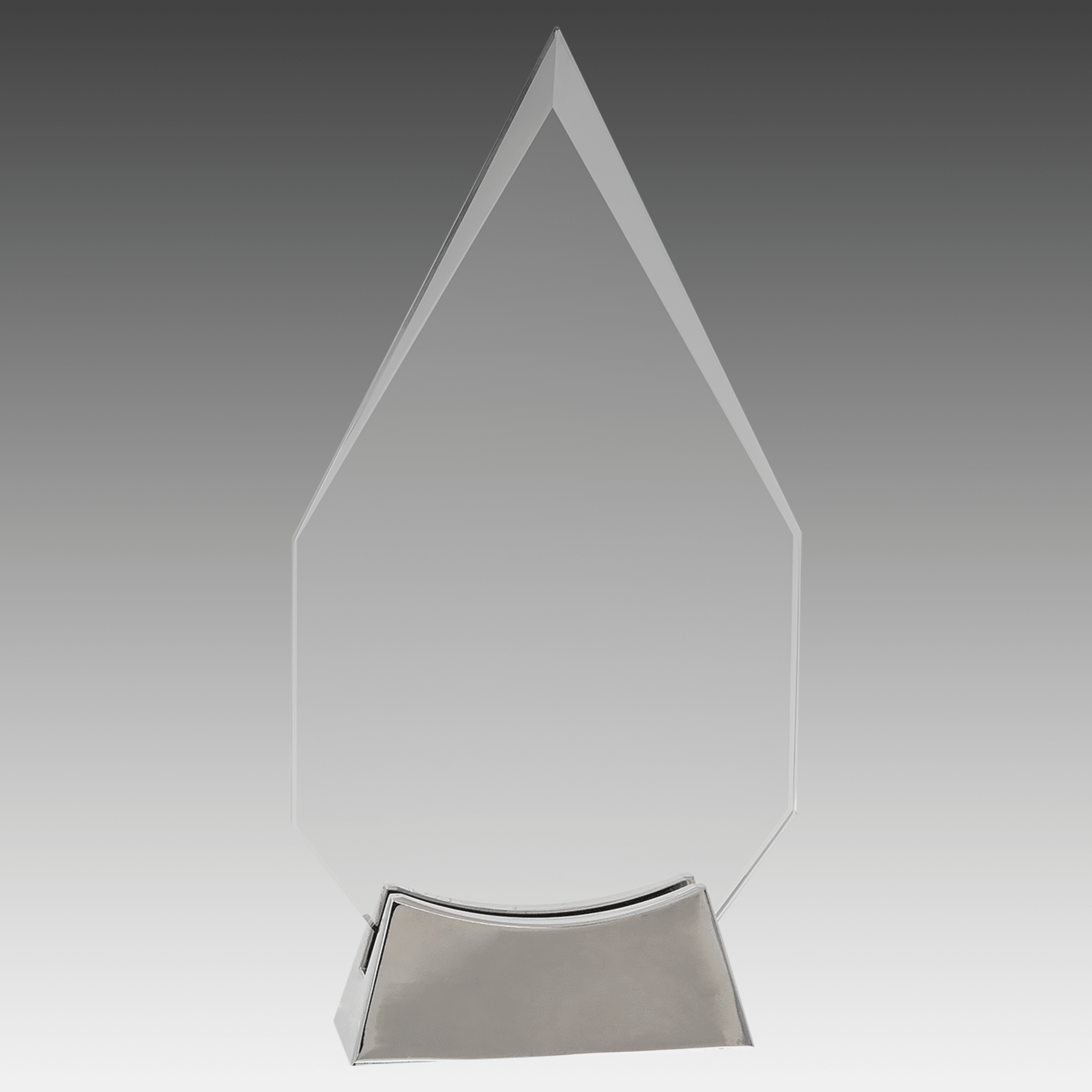 9.25" Diamond Platinum Glass with Full Metal Base