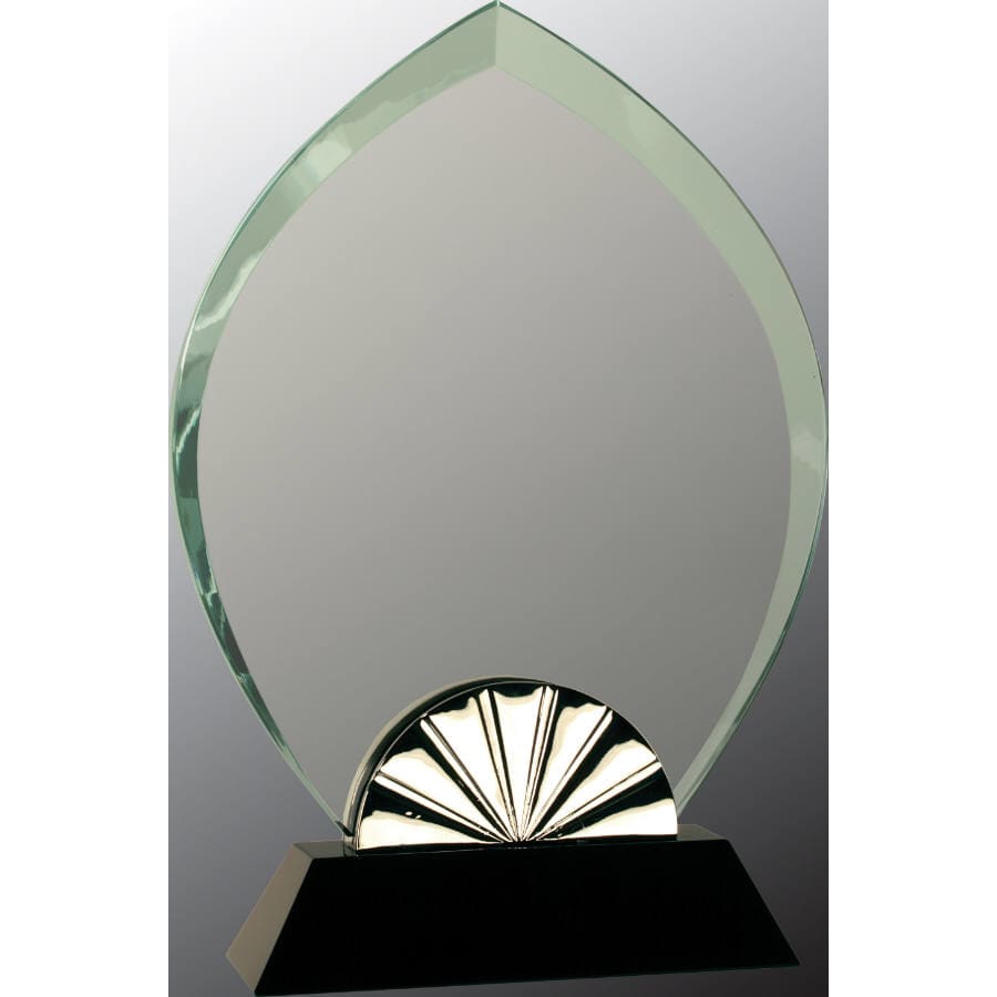 9.75" Oval Horizon Glass with Black Base