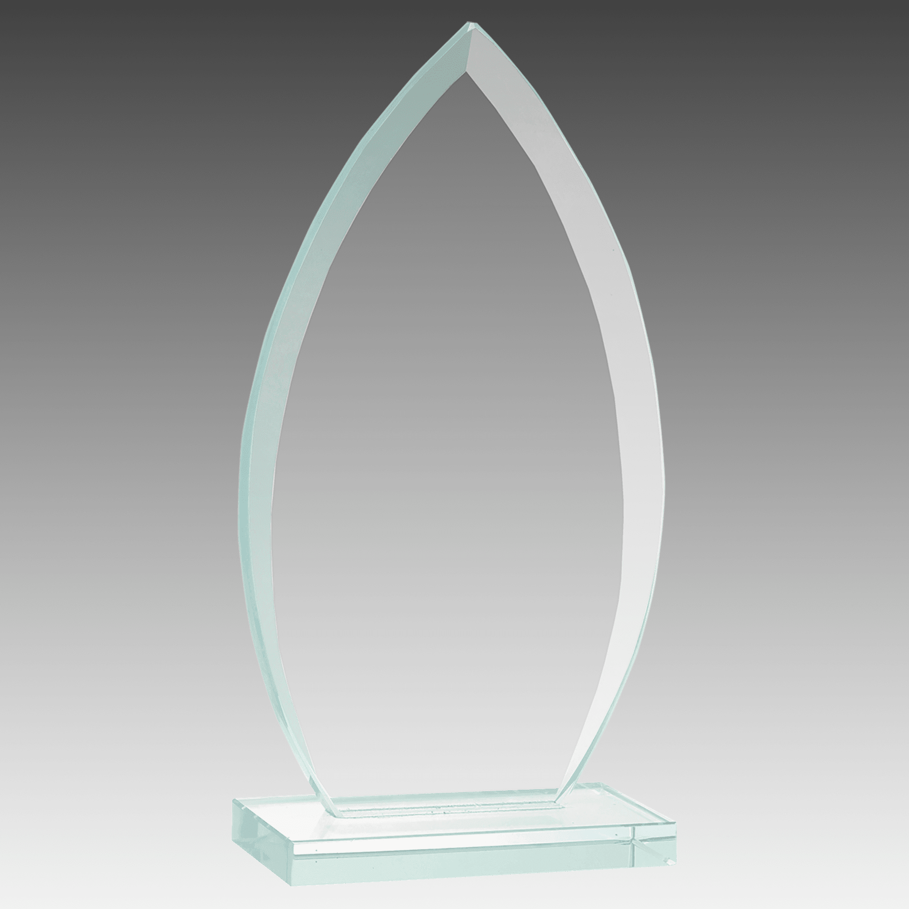 7.75" Oval Jade Glass Award