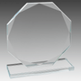 6" Octagon Clear Glass Award