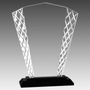 8" Fan Accent Glass on Black Base