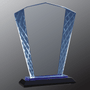 8" Fan Accent Glass on Blue & Black Base
